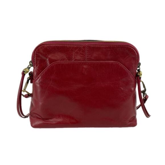 Hobo Reeva Crossbody Bag Red Leather Small Convertible - Picture 1 of 16